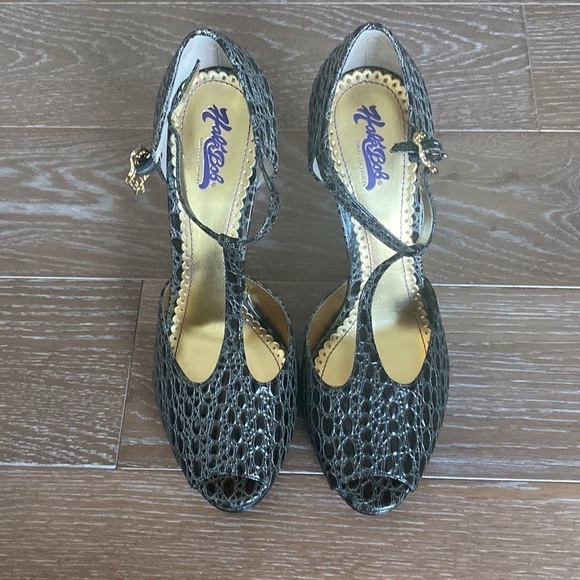 NEW Hale Bob croc Leather Platform Sandal | 9M - Picture 3 of 6